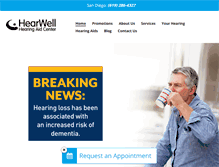 Tablet Screenshot of hearwellhearingaids.com